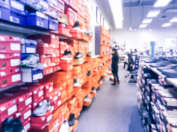 Compras Abstratas Borradas Cliente Loja Sapatos Texas América — Fotografia de Stock