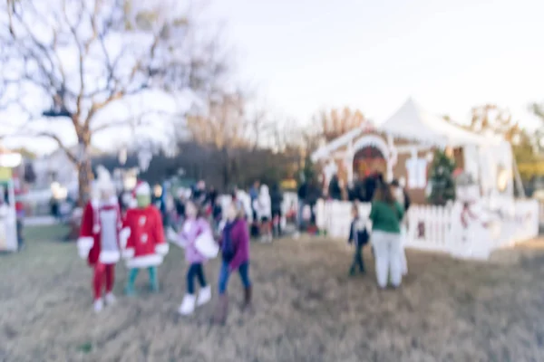 Dźwięk Vintage Niewyraźne Jubileuszu Piernik Świąteczny Festiwal Zimowy Publicznym Parku — Zdjęcie stockowe