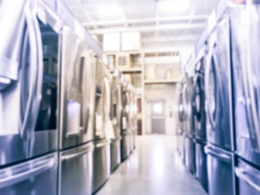 Vintage sesi bulanık Özet satırı yeni gelişme mağaza Amerika'da evde kapı buzdolabı kapı