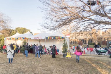 Irving, Tx, ABD-Aralık 9, 2018: Gingerbread Jubilee, Noel Kış Festivali genel park yakınlarında yer alan Dallas, Texas, ABD. Tatil eğlence olay mahalle Birliği tarafından sponsor