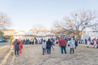 Irving, Tx, ABD-Aralık 9, 2018: Gingerbread Jubilee, Noel Kış Festivali genel park yakınlarında yer alan Dallas, Texas, ABD. Tatil eğlence olay mahalle Birliği tarafından sponsor