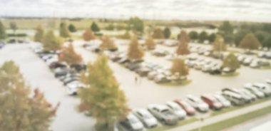 Bulanık panorama havadan görünümü soyut Park sürü office park Texas, Amerika ile renkli sonbahar sonbahar mevsiminde yaprakları