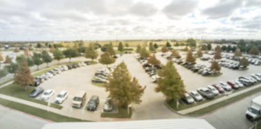 Bulanık panorama havadan görünümü soyut Park sürü office park Texas, Amerika ile renkli sonbahar sonbahar mevsiminde yaprakları
