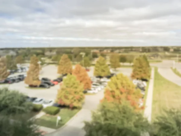 Letecký Pohled Rozmazané Abstraktní Parkoviště Nemocnice Americe Během Podzimu Barevné — Stock fotografie