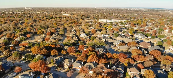 Panorama Vista Aérea Barrio Residencial Con Amplia Subdivisión Segundo Plano — Foto de Stock