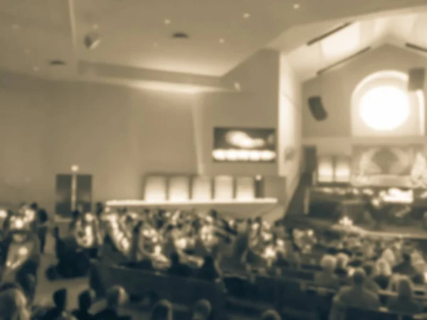 ビンテージ トーンぼやけて照明キャンドルと歌うサイレント ナイトの抽象伝統一緒にアメリカ テキサス州のバプテスト教会で — ストック写真