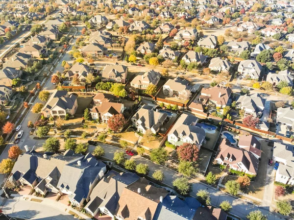 Aerial View Well Lined Branched Single Family Detached Homes Cedar — Stock Photo, Image