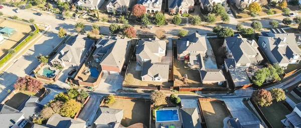 Panorama Aerial View Well Lined Branched Single Family Detached Homes — Stock Photo, Image