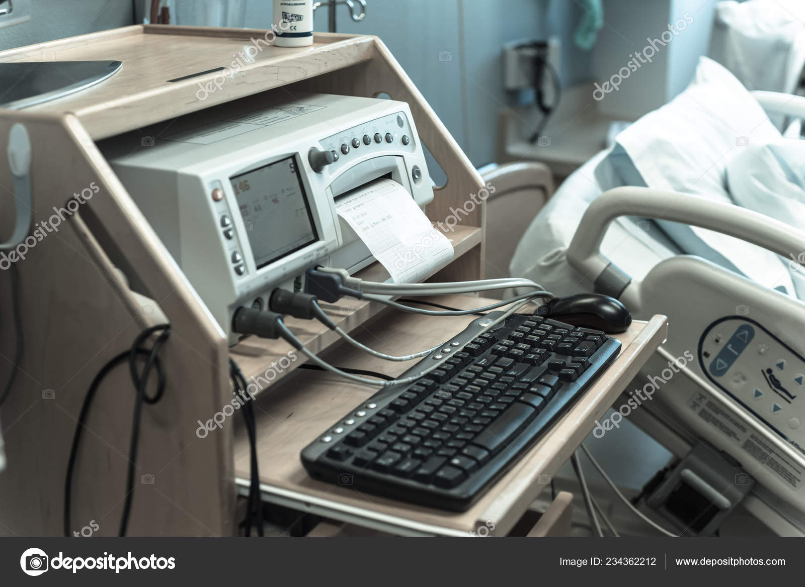 Vintage Tone Close Fetal Monitor Non Stress Test Printing Baby Stock Photo By C Trongnguyen