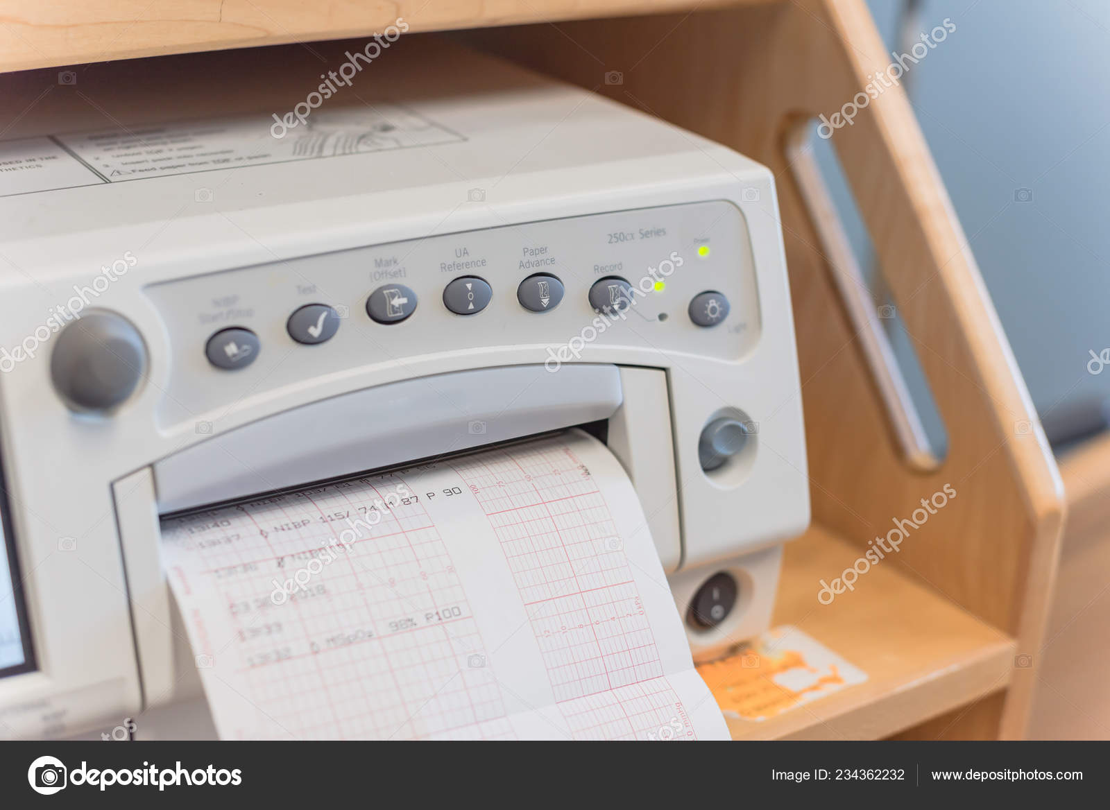 Close Fetal Monitor Non Stress Test Printing Baby Heart Beats Stock Photo By C Trongnguyen
