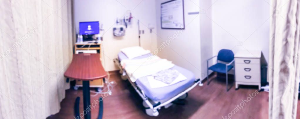 Blurred abstract antepartum care room at hospital in America