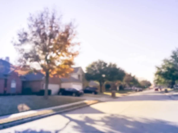 Vintage Tom Movimento Desfocado Entrada Alpendre Frente Casa Família Única — Fotografia de Stock