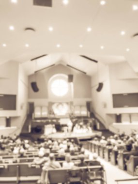 Vintage sesi hareket Noel arifesi hizmet Amerikan Kilisesi bulanık