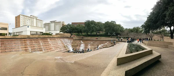 Fort Worth Dec 2018 Panorama View Water Gardens Downtown Fort — стоковое фото