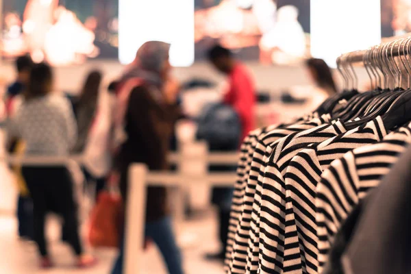 Filtered image shallow dof image of checkout counter at clothing