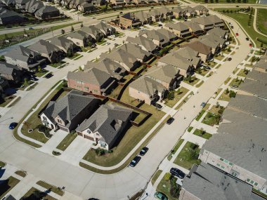 Üstten görünüm yeni geliştirme neighborhood yakınındaki Dallas, Texas