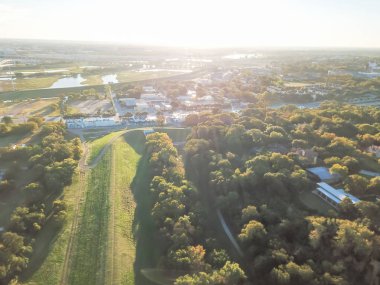 Üstten görünüm Kessler park toplum banliyölerinde Dallas, Texas