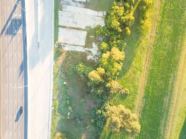 Havadan görünümü Kessler park toplum otoyol 30/Schaffhausen Dalla yakınındaki — Stok fotoğraf