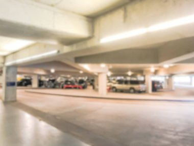 Ame garajda otopark, bulanık arka plan Akıllı yönlendirme sistemi