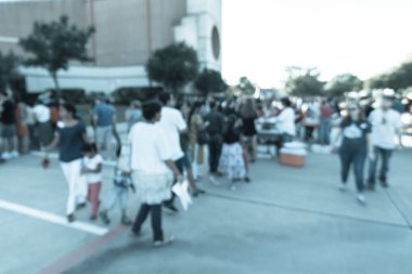 Filtre uygulanan görüntü bulanık arka plan crowed insanlar yerel kilise f