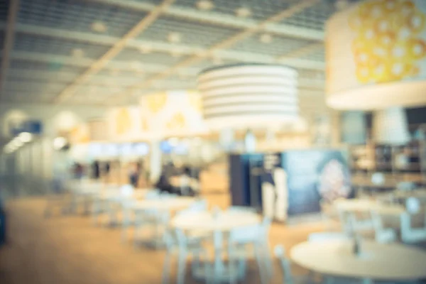 Blurry background cafeteria at furniture retail store in America