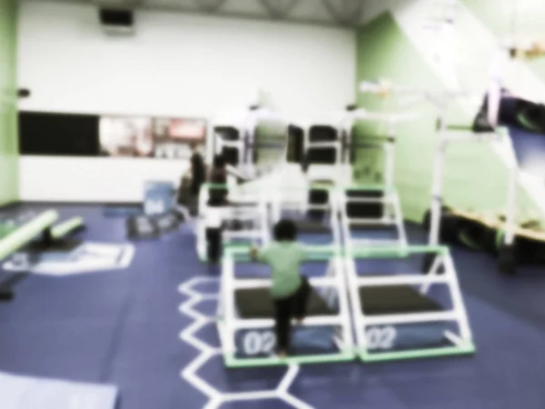 Fond flou cours de gym pour enfants aux États-Unis — Photo