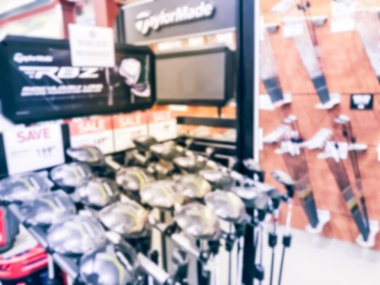 ABD 'de spor mağazasından Golf vites bulanık arka plan çeşitliliği