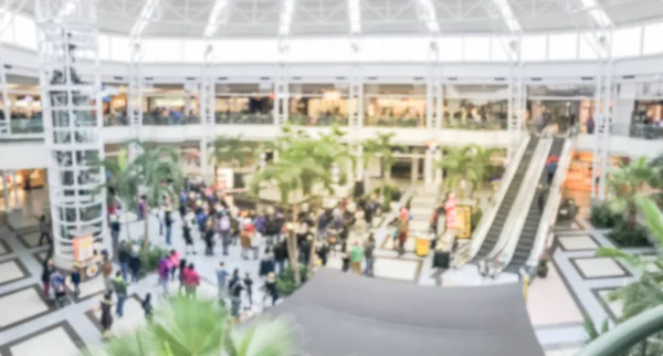 Panoramisch uitzicht wazige achtergrond gratis muziek show performance stage bij Shopping Mall in de VS — Stockfoto