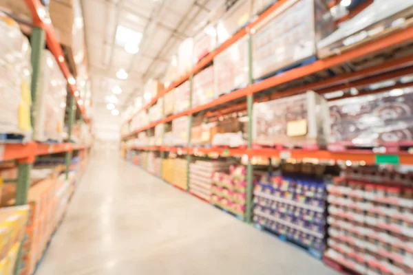 Blurry background big boxes wholesale store in America — Stock Photo, Image