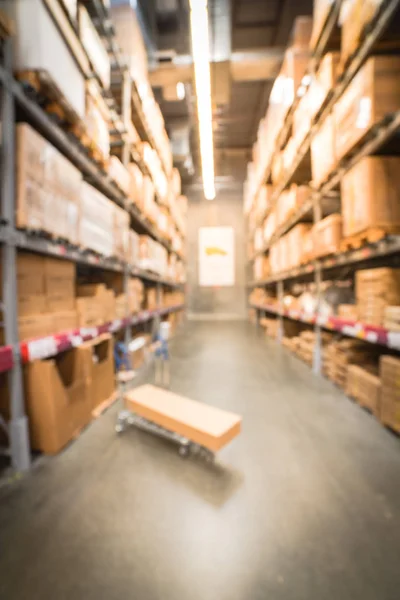 Θαμπό καλάθι φόντο στο τεράστιο κατάστημα επίπλων αποθήκη στην Αμερική — Φωτογραφία Αρχείου