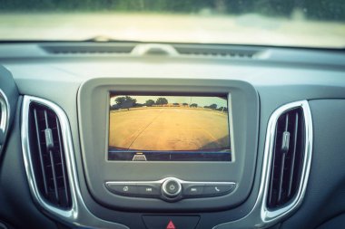 Otoparklarda çizgi kamera yedekleme de Arka görüş sistemi monitörü