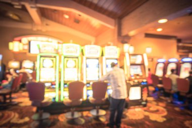 Slot makineleri ve temalı oyun ile Amerika'da Bulanık arka plan tipik casino