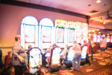 Slot makineleri ve temalı oyun ile Amerika'da Bulanık arka plan tipik casino