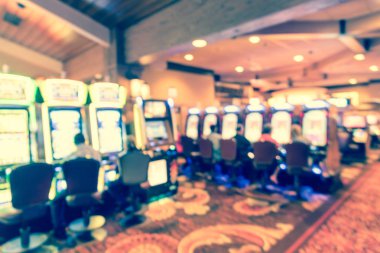 Slot makineleri ve temalı oyun ile Amerika'da filtrelenmiş sesi bulanık arka plan tipik casino