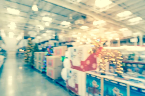 Sfondo sfocato LED cervo illuminato e pop-up pupazzo di neve led al negozio all'ingrosso in Texas — Foto Stock