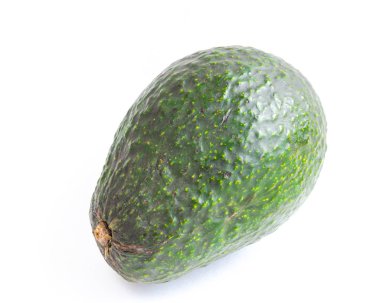 Stüdyo beyaz arka plan izole tek yeşil avokado vurdu