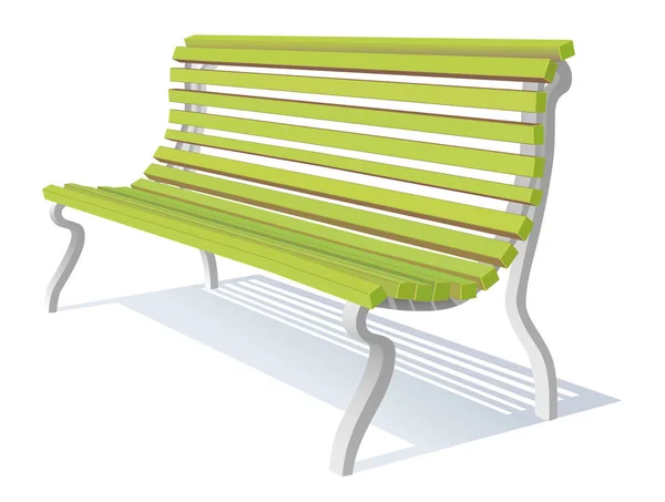 Зеленая скамейка — стоковый вектор