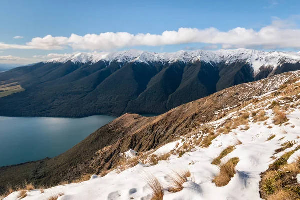 Mount Robert Sedmikrás Svatý Arnaud Oblast Zimě Jižní Ostrov Nový — Stock fotografie