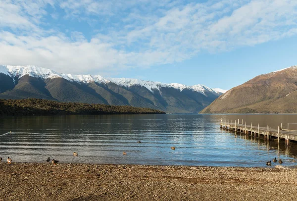 Sedmikrás Svatý Arnaud Rozsahem Zimě Nelson Lakes National Park Jižní — Stock fotografie