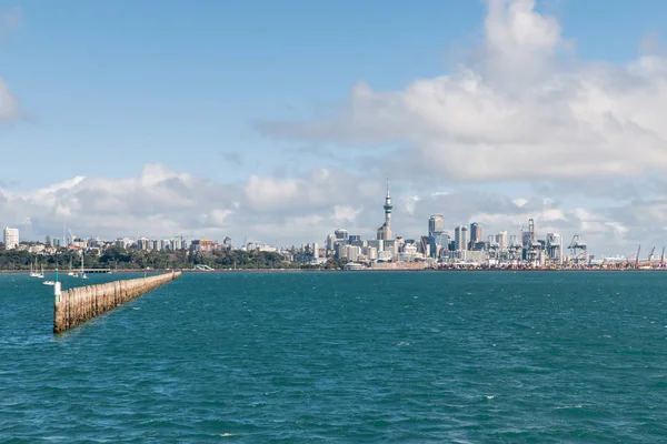 Panorama Aucklandu Cbd Kopií Prostoru Soudců Bay Nový Zéland — Stock fotografie