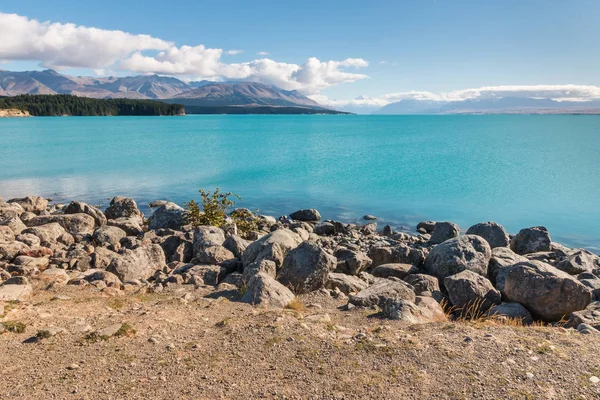 Pukaki Jezero Národním Parku Mount Cooku Jižní Ostrov Nový Zéland — Stock fotografie