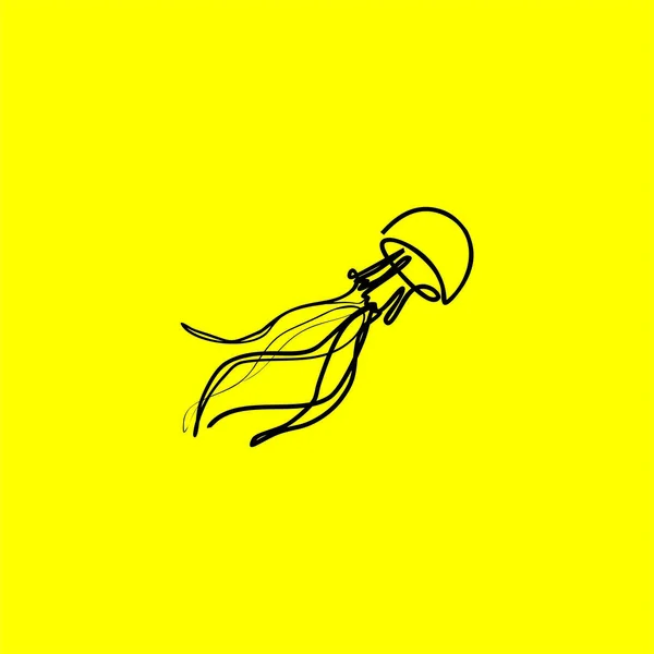 Medusa Logo Una Línea — Archivo Imágenes Vectoriales