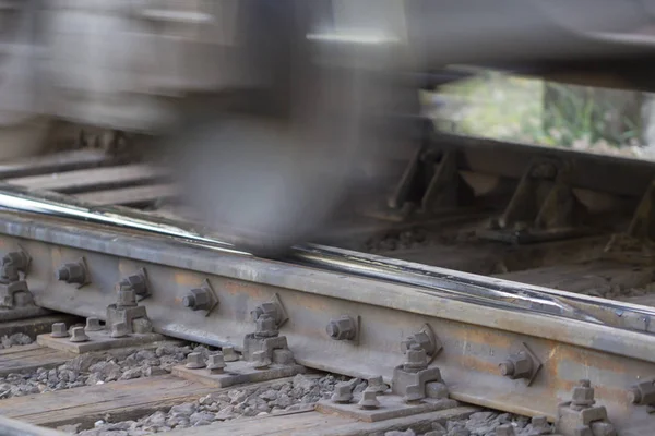 Tory kolejowe, szybki szyna kolejowa pointwork — Zdjęcie stockowe