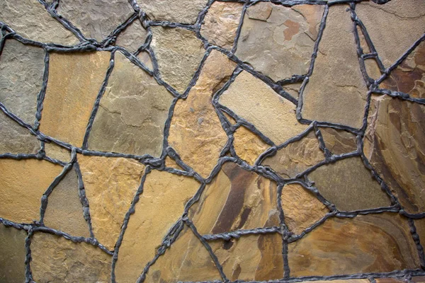 Текстура сухой каменной стены — стоковое фото