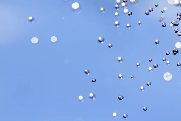 Primer Plano Las Gotas Agua Superficie Del Vidrio Como Fondo — Foto de Stock