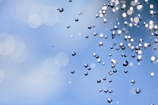 Close Water Drops Glass Surface Background — Stock Photo, Image