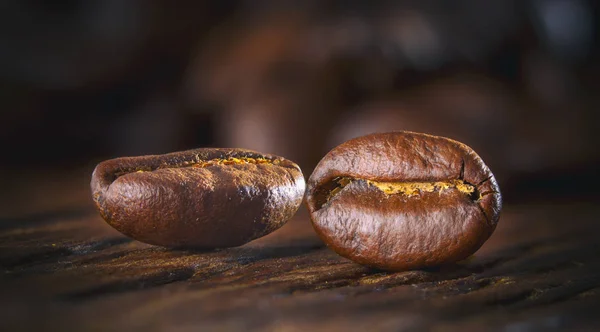 Kaffee Auf Grunge Holz Hintergrund Nahaufnahme — Stockfoto