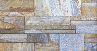 Kırmızı kayrak taş duvar arka plan doku yakın çekim