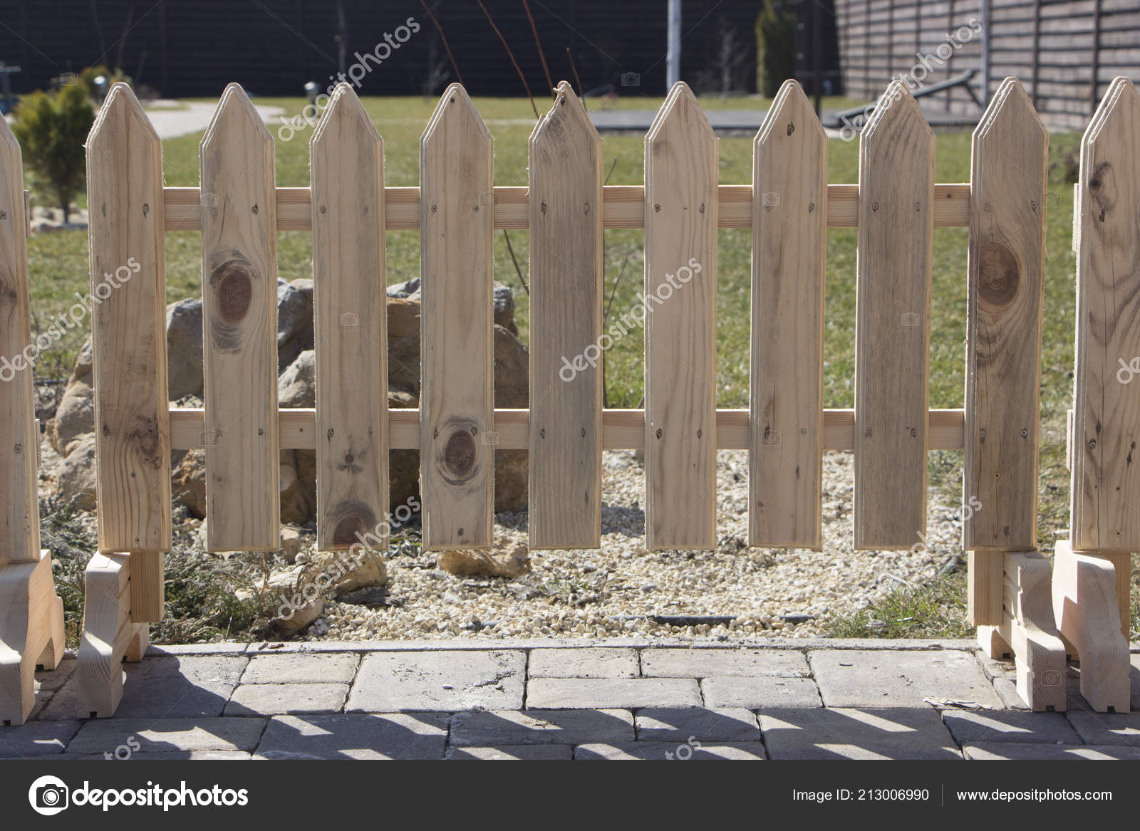 Part Small Wooden Fence Pegs Close Stock Photo Maykal 213006990 Part Small Wooden Fence Pegs Close Stock Photo
