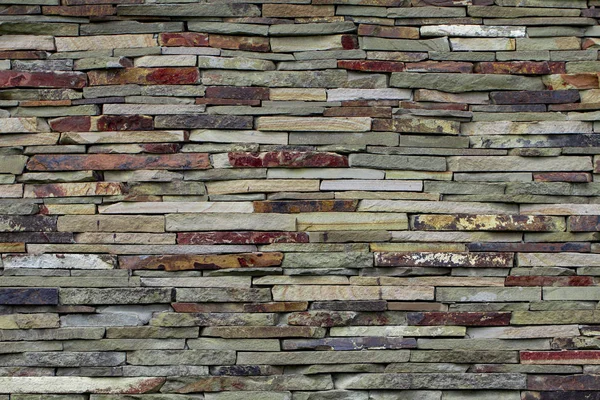 Nowoczesny Multi Color Stone Wall Używany Tła — Zdjęcie stockowe